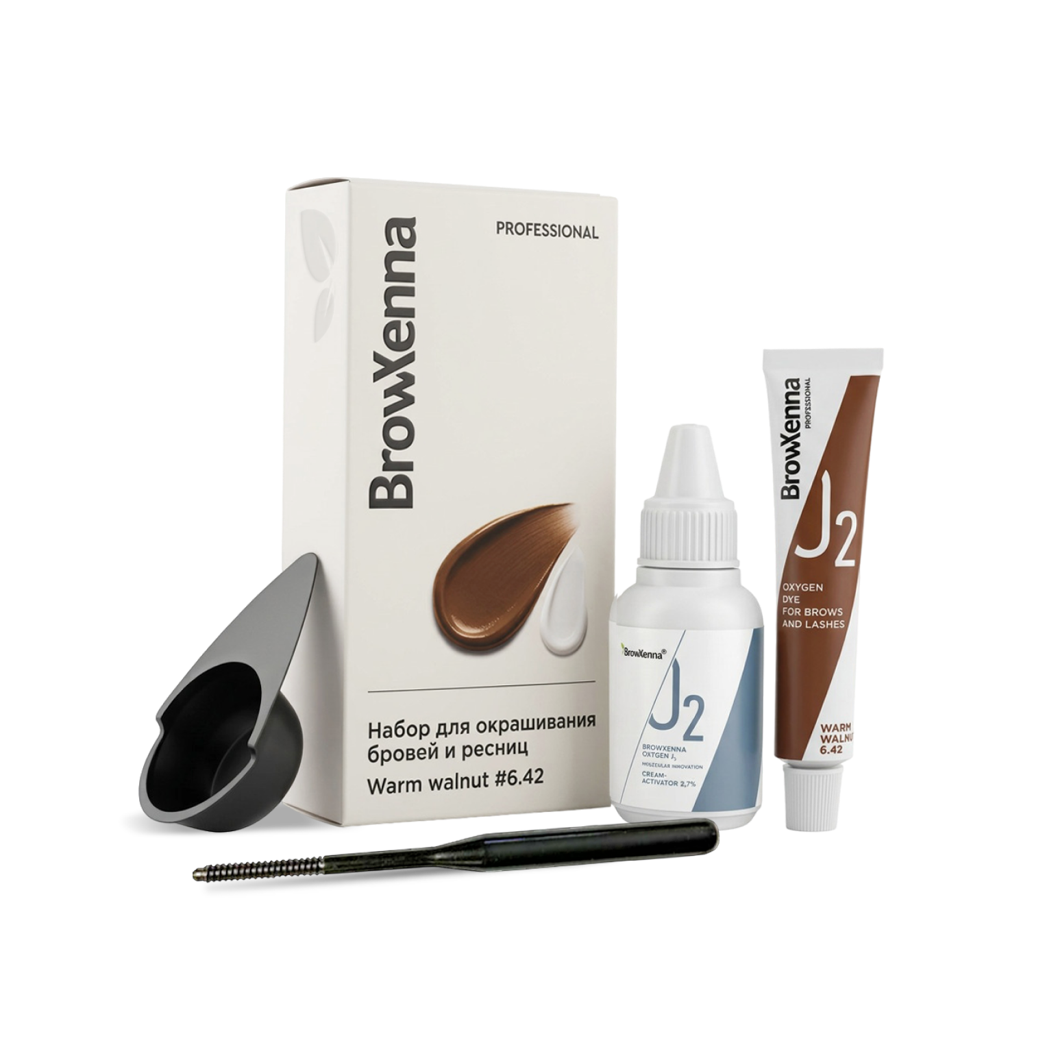 Набор для окрашивания бровей и ресниц BrowXenna® OXYGEN J2 (краска + оксид)