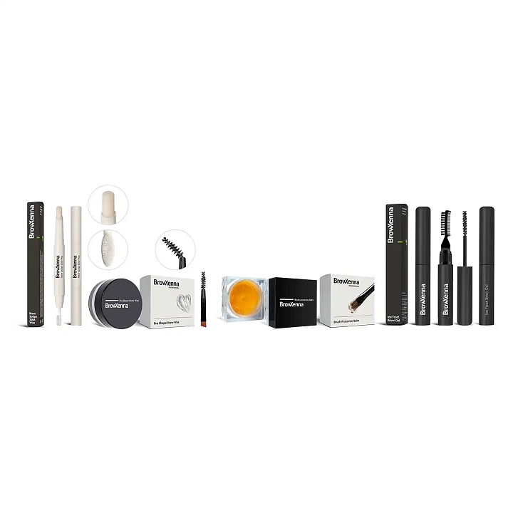 Воск-стик для укладки и ухода за бровями с щеточкой Brow Sculpt Stick Wax BrowXenna