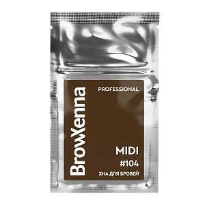 Хна для бровей BrowXenna® (midi-саше) Шатен #104 Горький шоколад