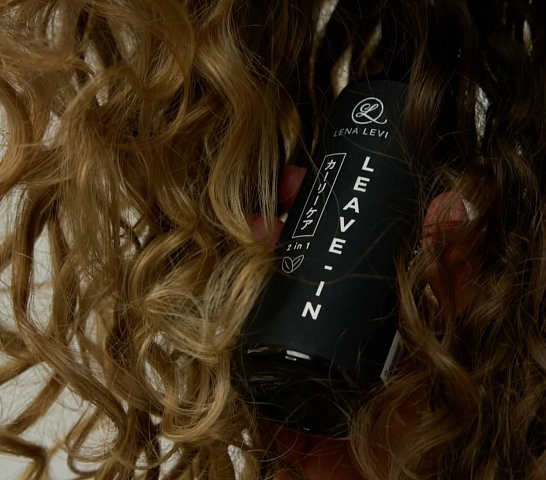 Несмываемый уход для кудрявых волос легкой фиксации LEAVE-IN 2 in 1 с протеинами риса, LENA LEVI®