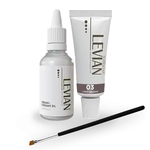 Набор краски Levian №3 (1 краска Light Brown, оксид, кисть), 1 шт.