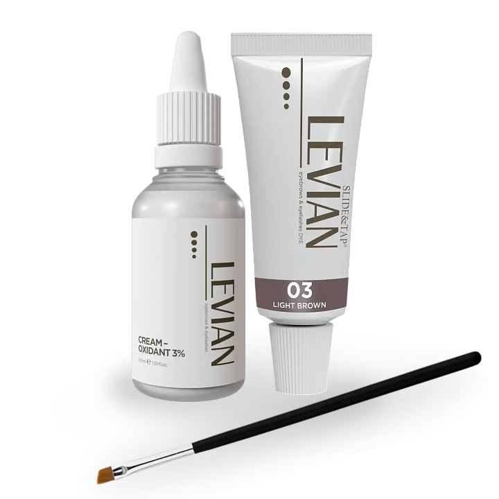 Набор краски Levian №3 (1 краска Light Brown, оксид, кисть), 1 шт.