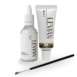 Набор краски Levian №4 (1 краска Soft Brown, оксид, кисть), 1 шт.