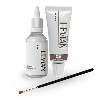 Набор краски Levian №3 (1 краска Light Brown, оксид, кисть), 1 шт.