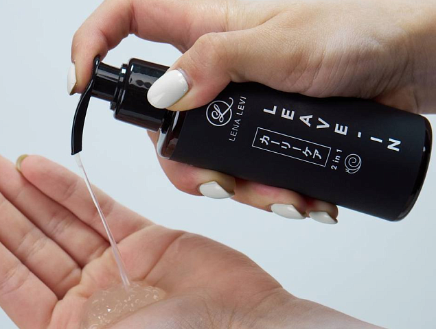 Несмываемый уход для кудрявых волос легкой фиксации LEAVE-IN 2 in 1 с муцином, LENA LEVI®