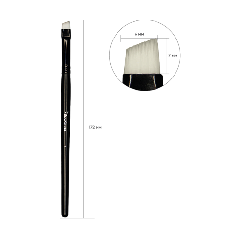 Кисть для бровей Synthetic BrowXenna® №7 (скошенная)